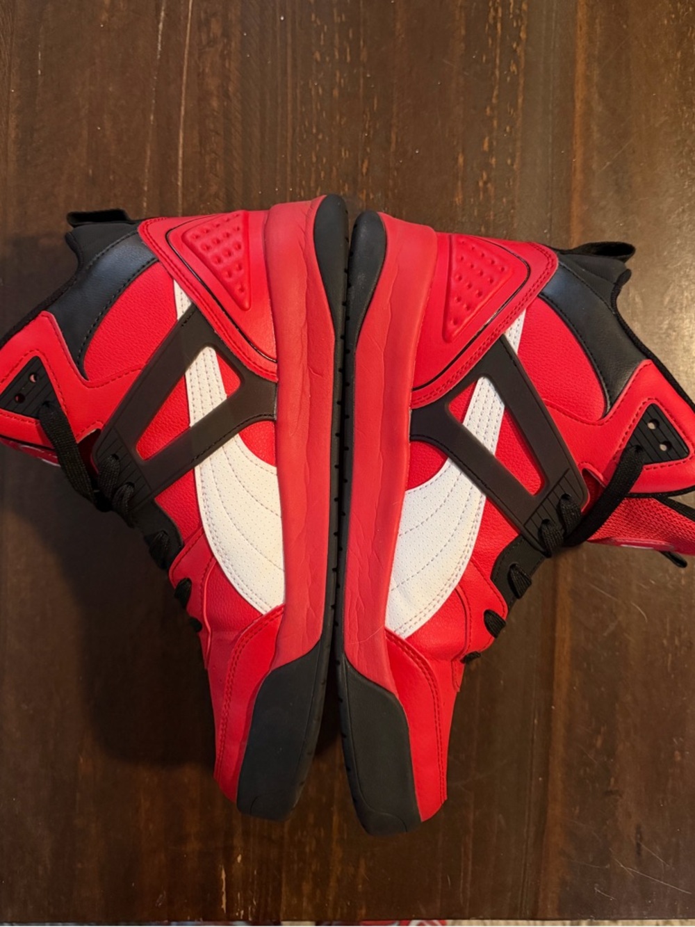 UniSex Puma Red Black BackCourt Mid High-Top Sneakers Size 9.5M or 11W - Picture 4 of 10